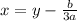 x=y-\frac{b}{3a}