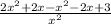 \frac{2x^2+2x-x^2-2x+3}{x^2}