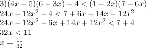 3)(4x-5)(6-3x)-4