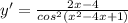 y'=\frac{2x-4}{cos^2(x^2-4x+1)}