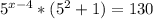 5^{x-4}*(5^2+1)=130