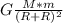 G\frac{M*m}{(R+R)^{2} }