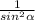 \frac{1}{sin^{2} \alpha}