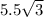 5.5\sqrt{3}