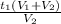 \frac{t_1(V_1 + V_2)}{V_2}