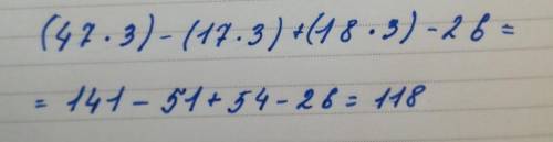 Найди значение выражения 47y−17y+18y−26при y = 3. ответ: значение выражения при y = 3 равно .