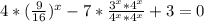 4*(\frac{9}{16})^x-7*\frac{3^x*4^x}{4^x*4^x}+3=0