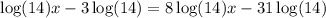 \log(14)x-3\log(14)=8\log(14)x-31\log(14)