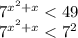 7^{x^2+x}