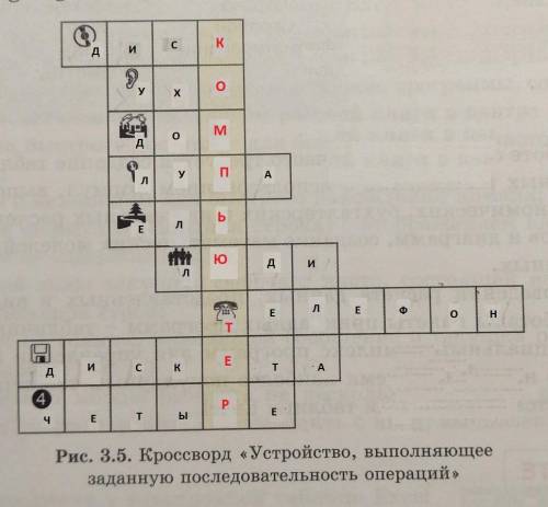 Кроссворд устройство, выполняющее заданную последовательность операций. ​