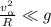 \frac{v_\alpha^2}{R} \ll g