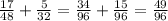\frac{17}{48}+\frac5{32}=\frac{34}{96}+\frac{15}{96}=\frac{49}{96}