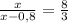 \frac{x}{x-0,8}=\frac{8}{3}