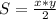 S=\frac{x*y}{2}