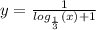 y = \frac{1}{ log_{ \frac{1}{3} }(x) + 1 }