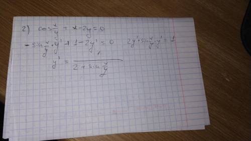 Найти производную 1)y=(1+1/x)^x2)cos x/y +x-2y=03)(x^2+1)^cosx​