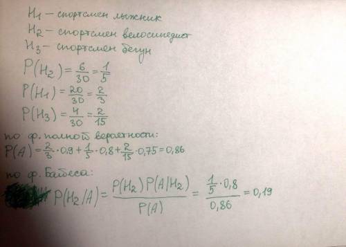 Решить. в группе спортсменов 10 лыжников, 6 боксеров и 4 бегуна. вероятность выполнить квалифицирова