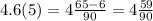 4.6(5) = 4\frac{65 - 6}{90} = 4 \frac{59}{90}