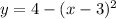 y=4-(x-3)^2