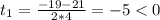 t_1=\frac{-19-21}{2*4}=-5