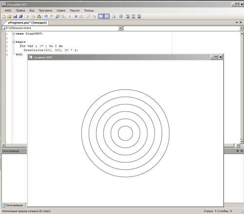 Как сделать круг в круге в программе паскаль
