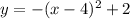 y=-(x-4)^2+2