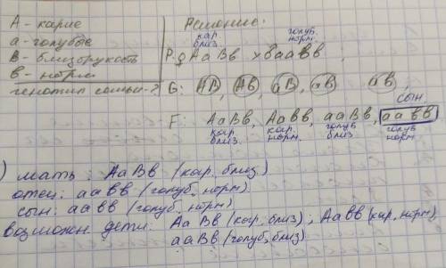 единственный ребёнок в семье где мама близорукая и кареглазая, а папа с голубыми глазами и нормальны