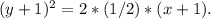 (y+1)^2=2*(1/2)*(x+1).