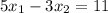 5x_1-3x_2=11