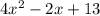 4x^{2} -2x+13