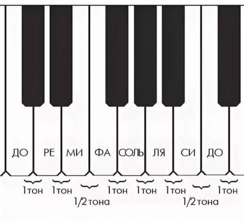 Сколько тонов между нотами соль ми бемоль и ре си