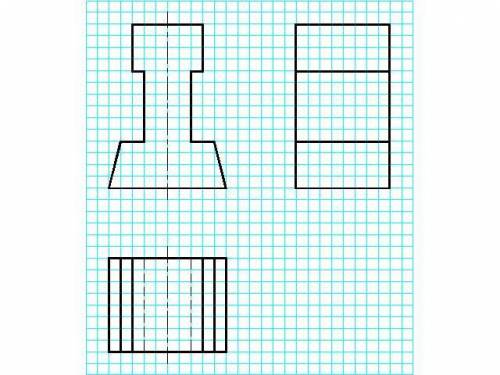 Здесь необходимо начертить деталь в профильной и горизонтальной проекции! кто может, , ​