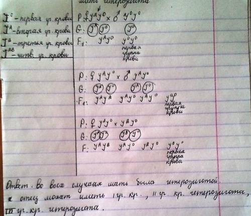Учеловека группы крови определяются тремя аллелями: а, в, о, первой группе крови соответствует генот