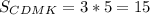 S_{CDMK} =3*5=15\\