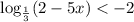 \log_{\frac{1}{3}}(2-5x) < -2