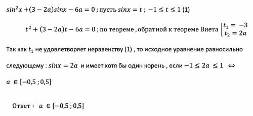 100 , найти все значения а, при которых уравнение (фото) имеет хотя бы одно решение.с полным решение