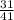 \frac{31}{41}