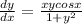 \frac{ dy}{dx} =\frac{xycosx}{1+y^2}