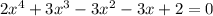 2x^4+3x^3-3x^2-3x+2=0