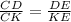 \frac{CD}{CK} = \frac{DE}{KE}