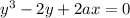 y^3-2y+2ax=0