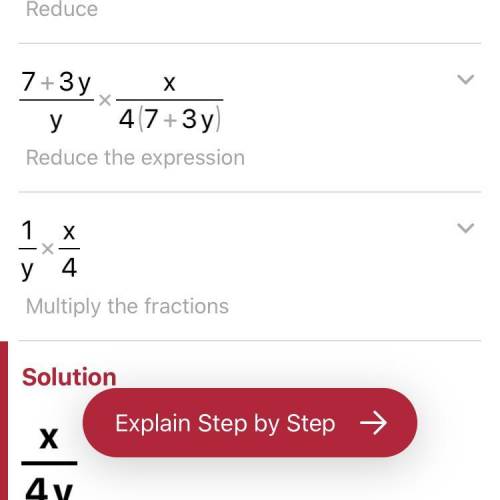  \frac{7 + 3y}{xy} \div \frac{28 + 12y}{ {x}^{2} } 