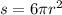 s = 6\pi {r}^{2}