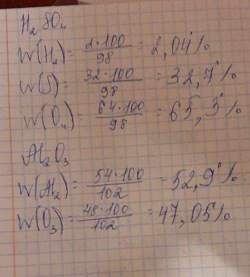 1. определите массовые доли элементов в серной кислоте н2so4 и выразите их в процентах. 2. определит