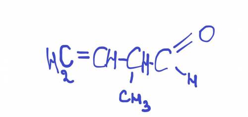 Составьте структурную формулу 2-метилбутен-3-аль