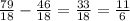 \frac{79}{18} - \frac{46}{18} = \frac{33}{18} = \frac{11}{6}