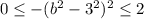 0 \leq -(b^2-3^2)^2\leq 2