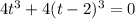 4t^3+4(t-2)^3=0