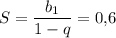 S=\dfrac{b_1}{1-q}=0{,}6