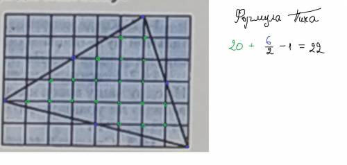 Найдите площадь изображённого треугольник ( площадь клетки 1 см кв.)​
